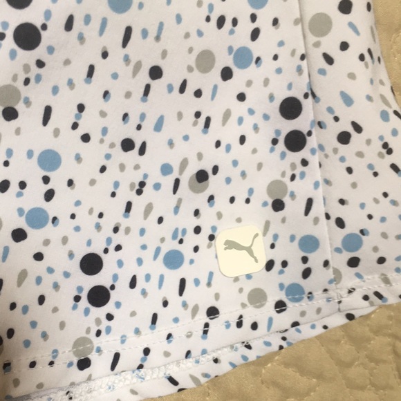 New! Puma PWRShape White Dot Print 16” Golf Skort With Pockets size Medium - Picture 6 of 15